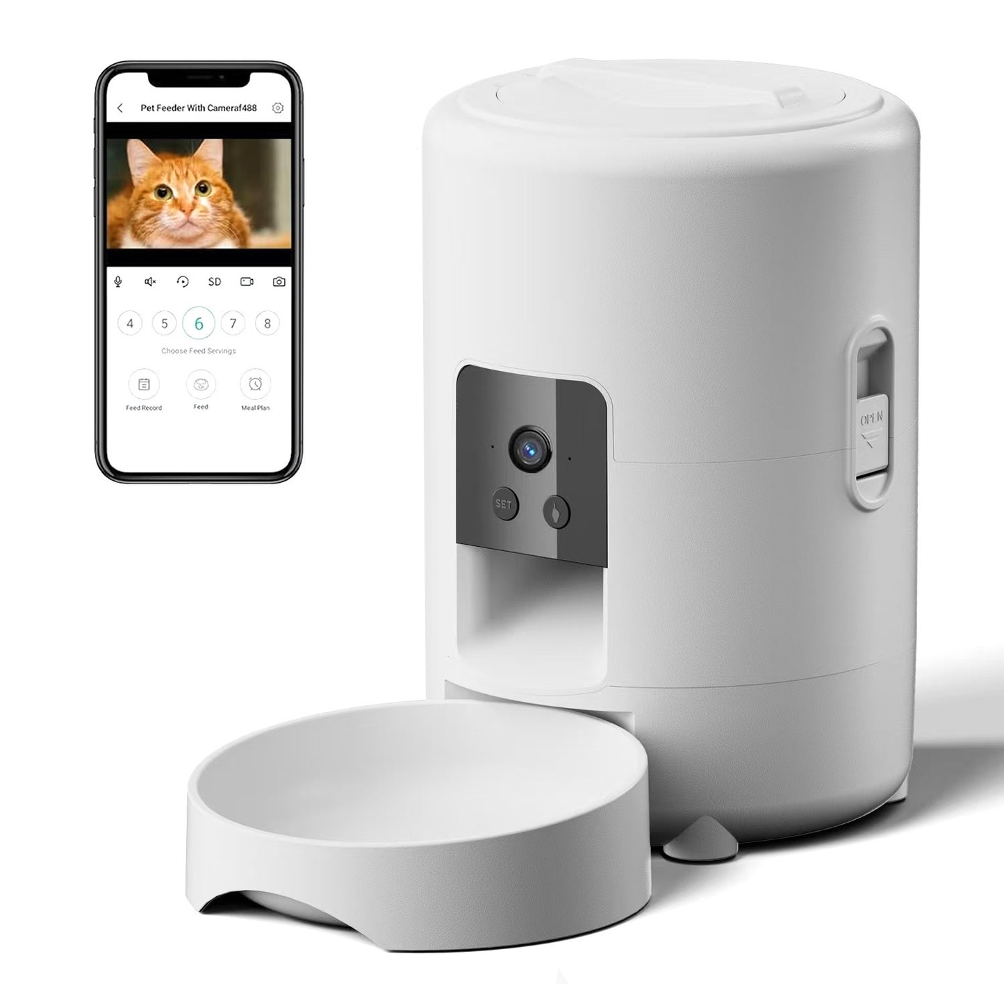 Pet Smart Feeder Pro For Cat & Dog 2L with WIFI Timing